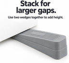 Merriway BH04892 Heavy Duty Non Slip Rubber Door Wedge, Grey, Pack of 2