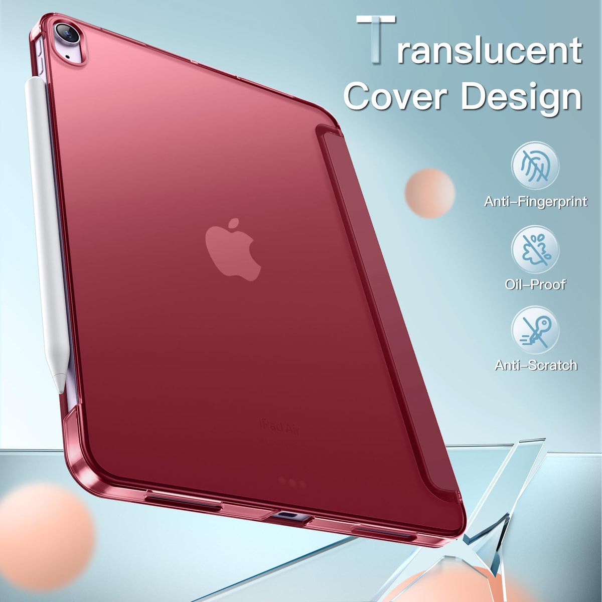 JETech Case for iPad Air 11" M4/M3/M2 & iPad Air 5/4 10.9", Black