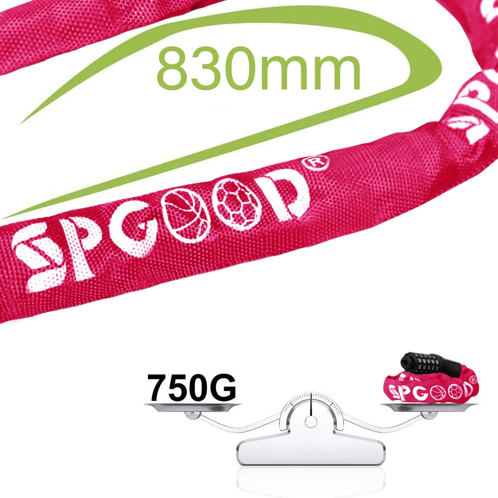 SPGOOD Bike Lock with Combination, Bicycle Lock with Chain(Camouflage)
