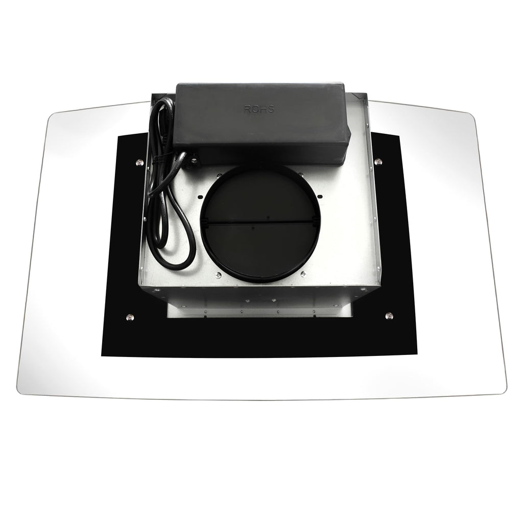 30 in. Lumin Coll 380 CFM Ducted Island Range Hood, LED, Stainless Steel