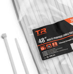 TR Industrial Multi-Purpose Natural Cable Ties, 48 inches, 50 Pack