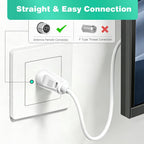 Ancable TV Aerial Cable with Coaxial Adapter 5M Black TV Ariel Lead