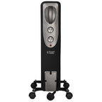 Russell Hobbs 2000W/2KW Oil Filled Radiator, 9 Fin Portable Electric Heater - White, Adjustable Thermostat with 3 Heat Settings, Safety Cut-off, 20 m sq Room Size, RHOFR5002, 2 Year Guarantee