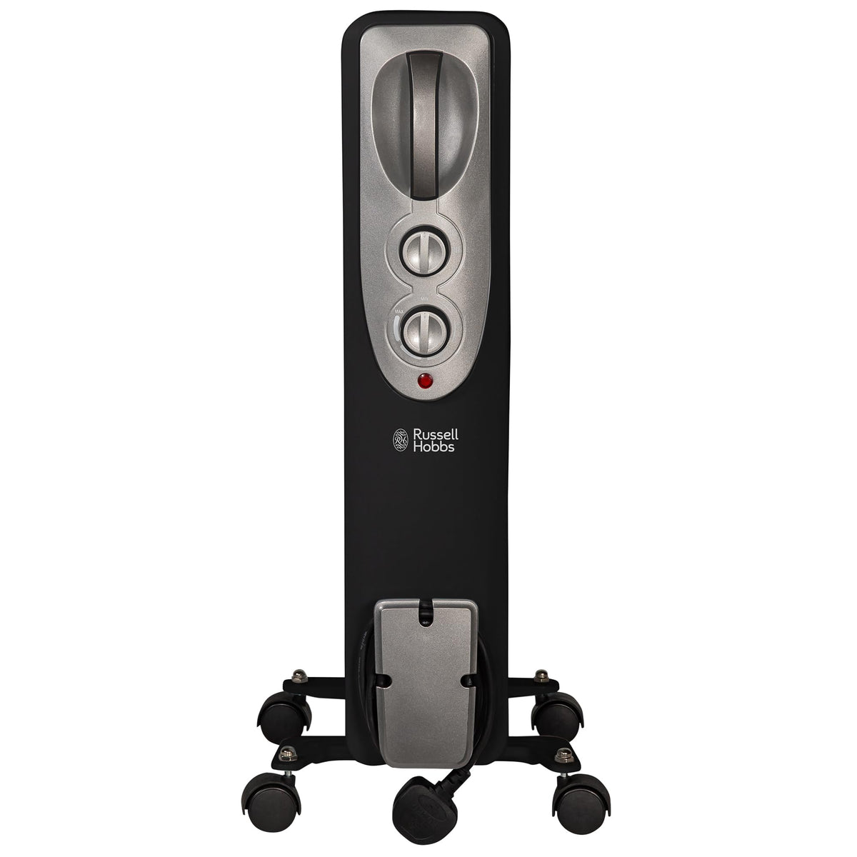 Russell Hobbs 2000W/2KW Oil Filled Radiator, 9 Fin Portable Electric Heater - White, Adjustable Thermostat with 3 Heat Settings, Safety Cut-off, 20 m sq Room Size, RHOFR5002, 2 Year Guarantee