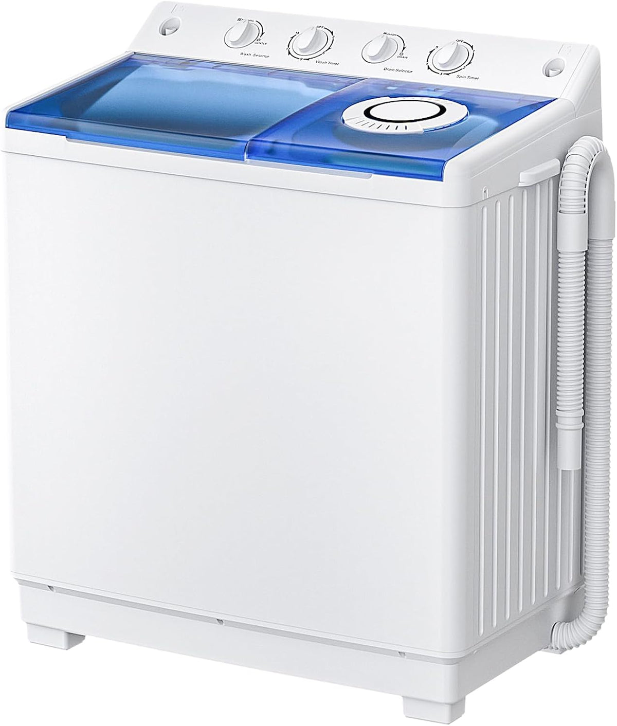 VCJ Portable Washing Machine, Twin Tub Washing Machine Laundry Compact Washer spinner Combo with 40lbs capacity, 24Lbs Washer and 16Lbs Spinner dryer for Apartments RVs and Dorms
