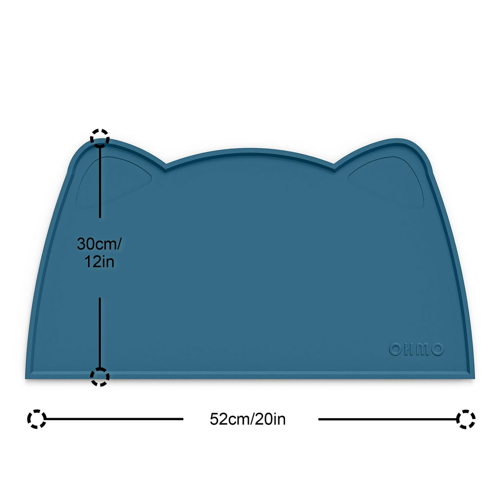 OHMO Silicone Cat Food Mat for Food&Water Bowls, 46x25cm, Honey