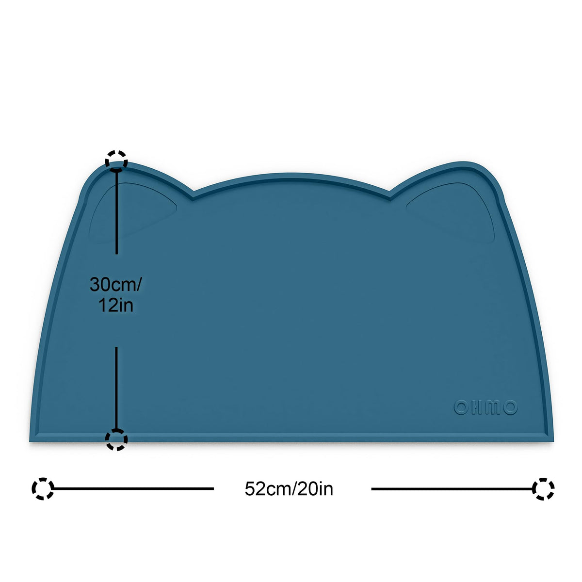 OHMO Silicone Cat Food Mat for Food&Water Bowls, 46x25cm, Honey