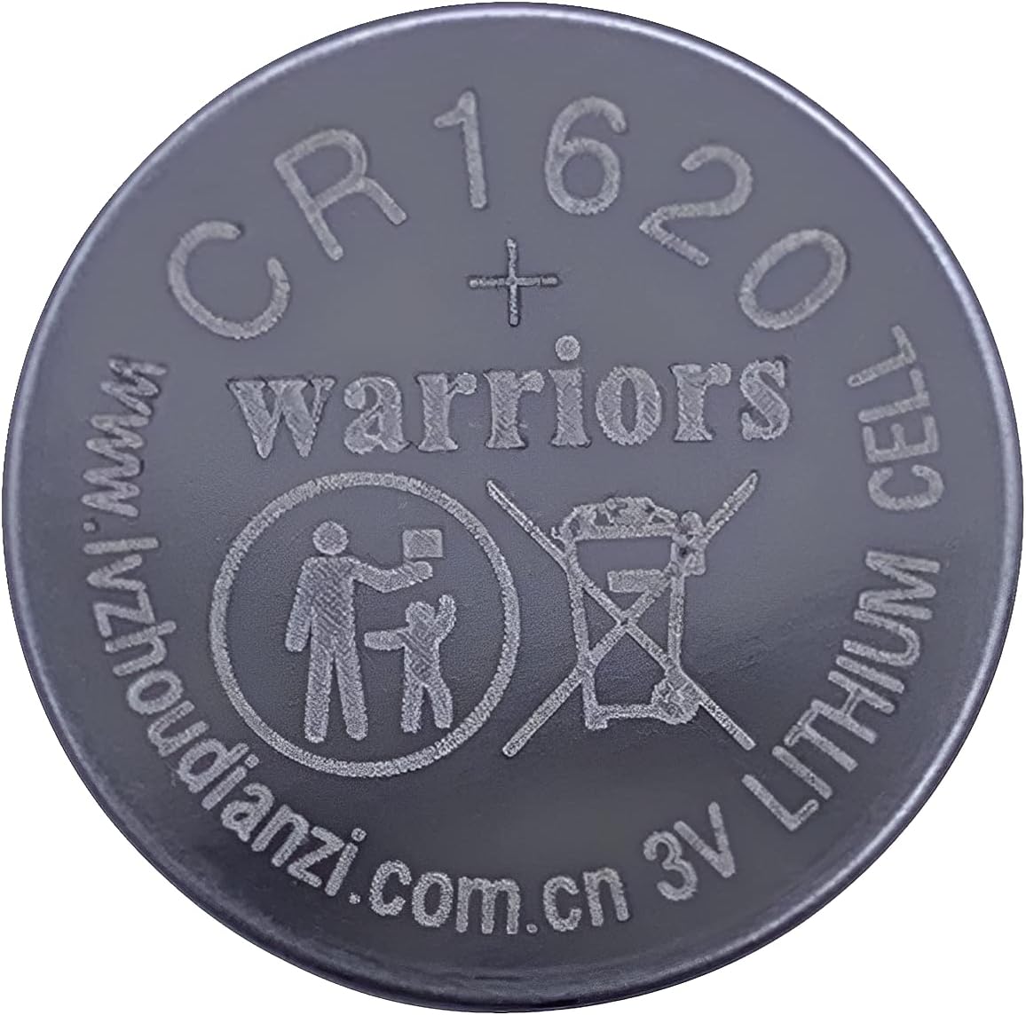 Warriors 5X CR1620 Batteries, 3V Lithium Coin Batteries