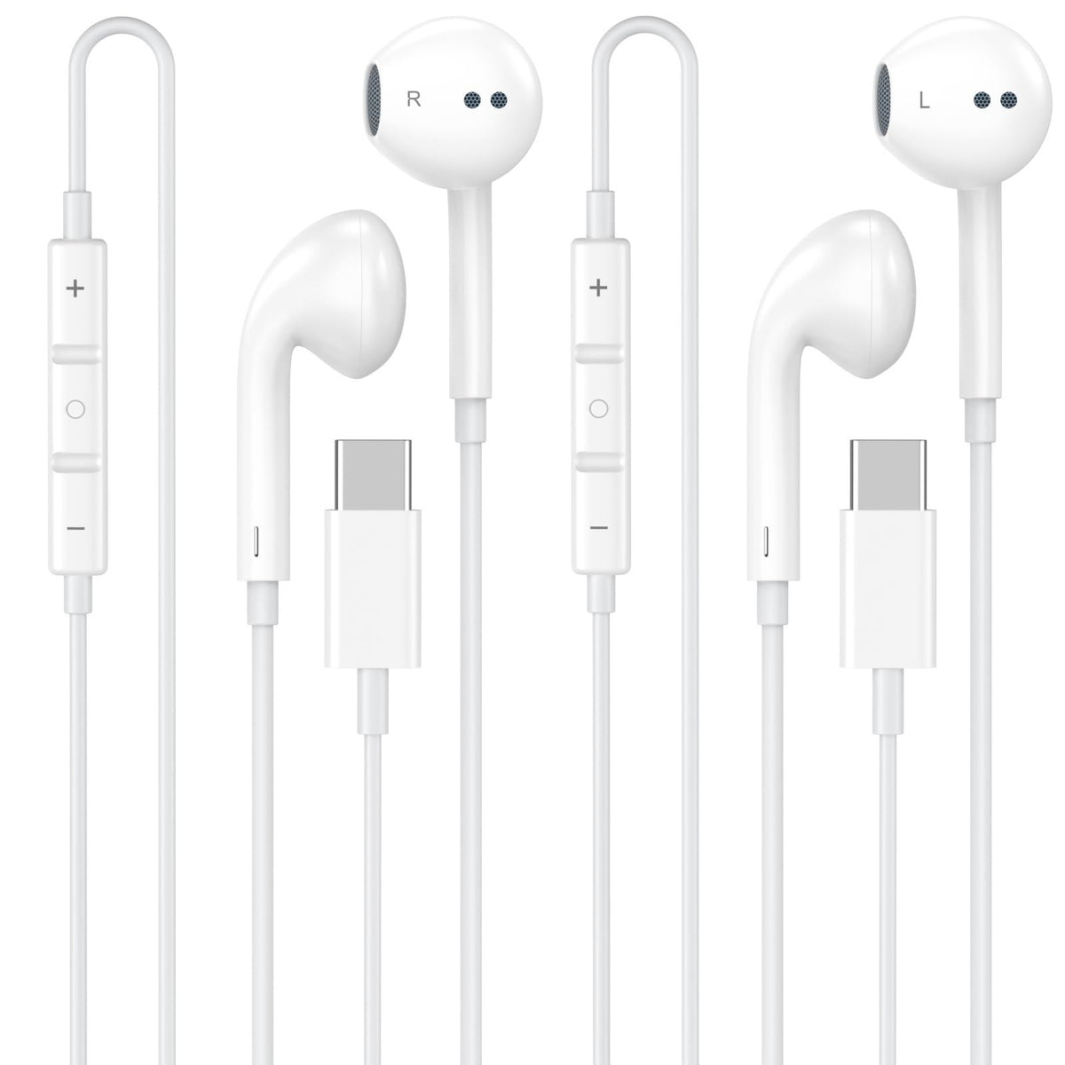 Apple MFi Certified iPhone Headphones Wired with Lightning Connector 2 Pack