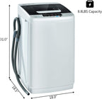 COSTWAY 8.8LBS Portable Washing Machine, Full-Automatic w/Drain Pump, White