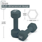Neoprene Dumbbell Hand Weights Pair Home Exercise for Women Men Arm Pilates Dumbbells in 1kg 1.5kg 2kg 3kg 4kg 5kg 8kg 10kg Set