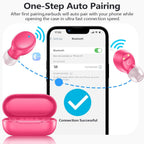 MOZOTER Mini Wireless Earbuds Bluetooth 5.3 in Ear Headphones Headsets