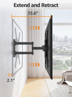 ELIVED Full Motion TV Wall Mount for 26-60" TVs, Max VESA 400x400, 77 lbs.