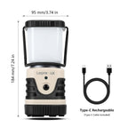 LE Camping Light Rechargeable, 1000lm Camping Lantern, Warm & Cool Light