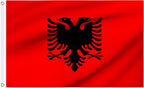 Albania Flag 5ft x 3ft, Large Big Albanian Flags with Brass Eyelets for Football Events School Culture Day Party Outdoor Decorations