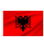 Albania Flag 5ft x 3ft, Large Big Albanian Flags with Brass Eyelets for Football Events School Culture Day Party Outdoor Decorations
