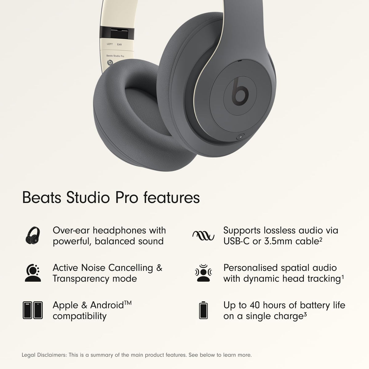 Beats Studio Pro with AppleCare+ for Headphones (2 Years) - Sandstone