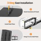IWORBOARD 24 32 40 42 inch Fixed TV Monitor Wall Mount for 14-42 inch LED LCD Screen,Low Profile Small RV TV Mount, Easy Slim Flat Wall Bracket, Max VESA 200x200mm, 66lbs, Single Stud