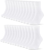 FALARY 12 Pairs Black Mens Socks, Plain Cotton Socks for Men & Women