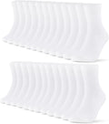 FALARY 12 Pairs Black Mens Socks, Plain Cotton Socks for Men & Women