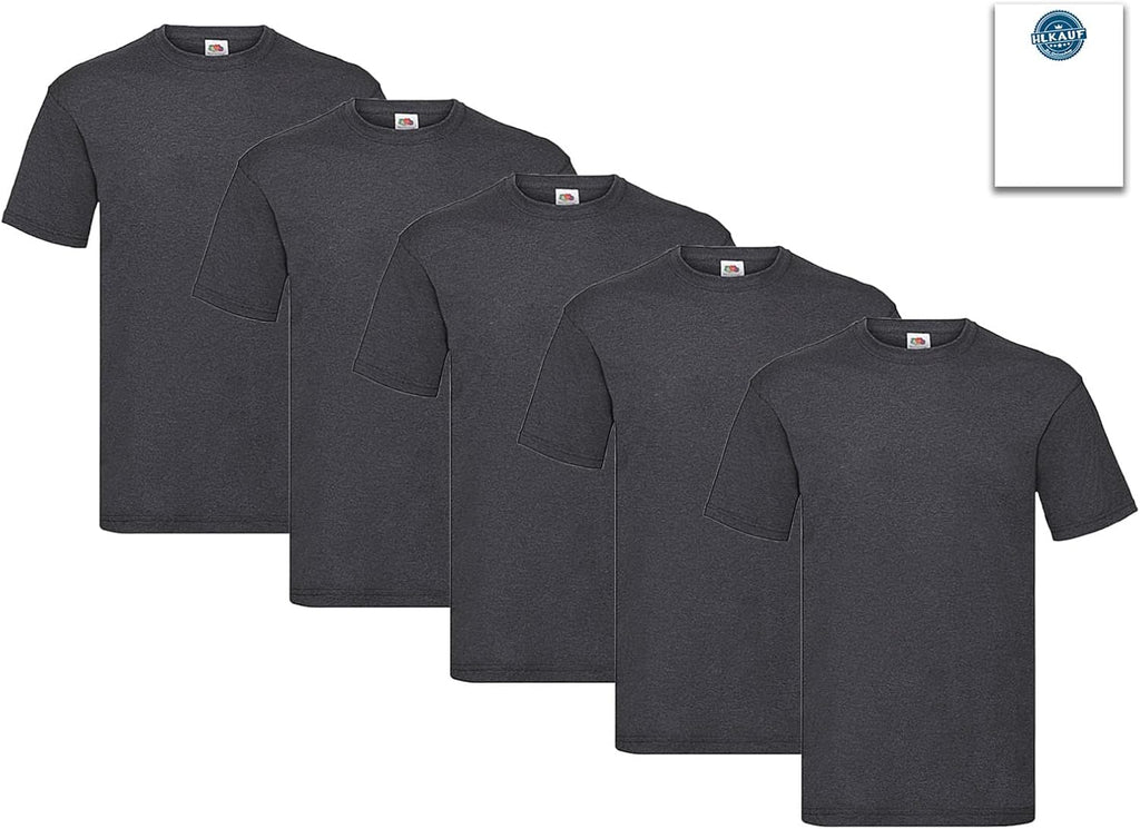 Fruit of the Loom Men's T-Shirt Iconic Tee, Lightweight Ringspun Tee, 5 Pack