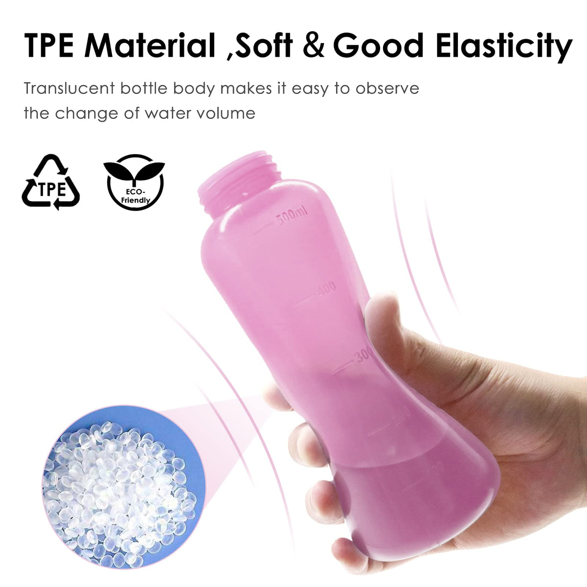 Portable Bidet 2 Pack, RUFCRIL 500ml Peri Bottle Postpartum, Boilable TPE