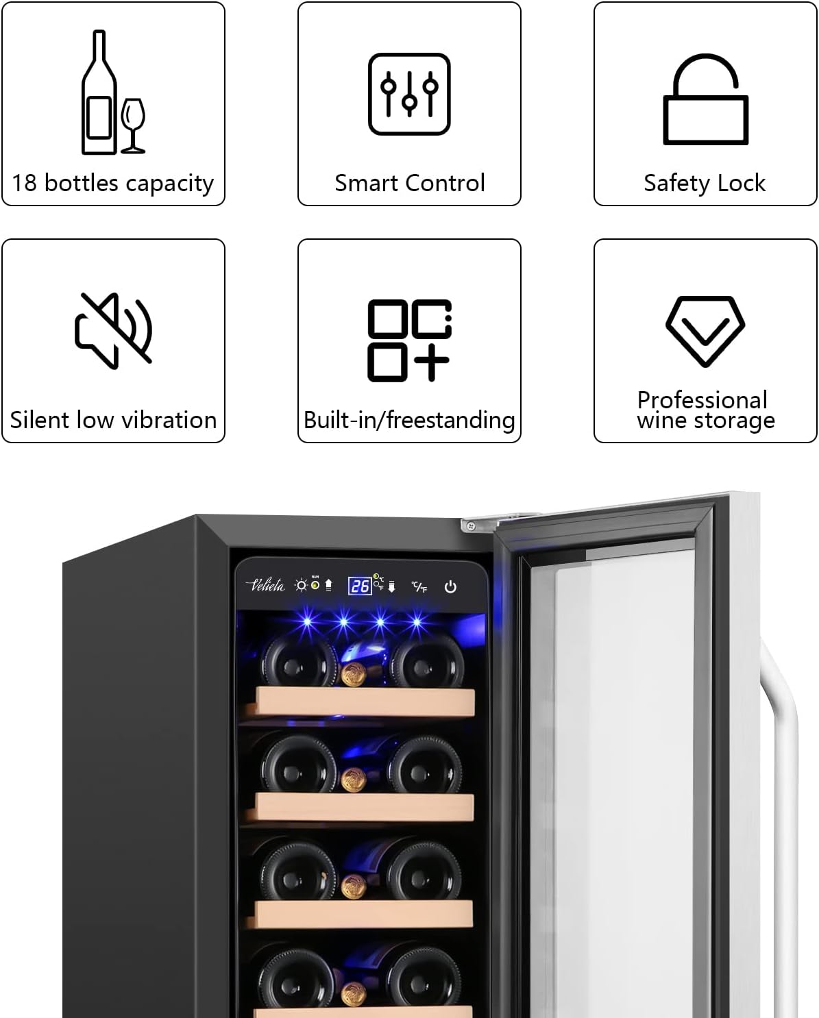 Mini Beverage Refrigerator Cooler -Small Beverage Fridge 1.4cu.ft