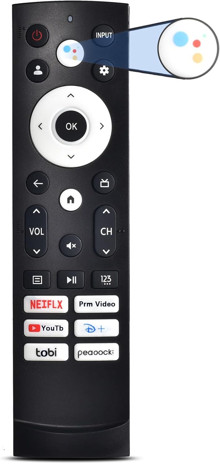 Replacement for Hisense Smart Google TV Voice Remote Control