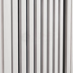 Vida Designs Chelsea Radiator Cover White - Medium - Modern Vertical Slat Design For Optimal Heat Circulation - H82xW111xD19cm - Painted MDF Cabinet Ideal For Living Room & Hallway