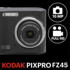 KODAK PIXPRO FZ45 16MP Compact Digital Camera, 4X Optical Zoom, AA, Black