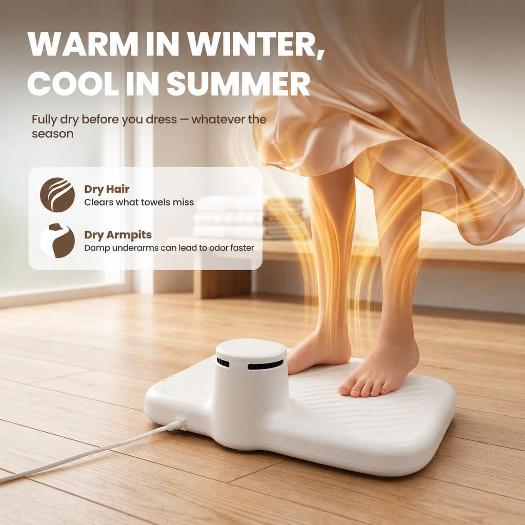 Full Body Dryer after Shower, 960W, Hot and Cool Air, White