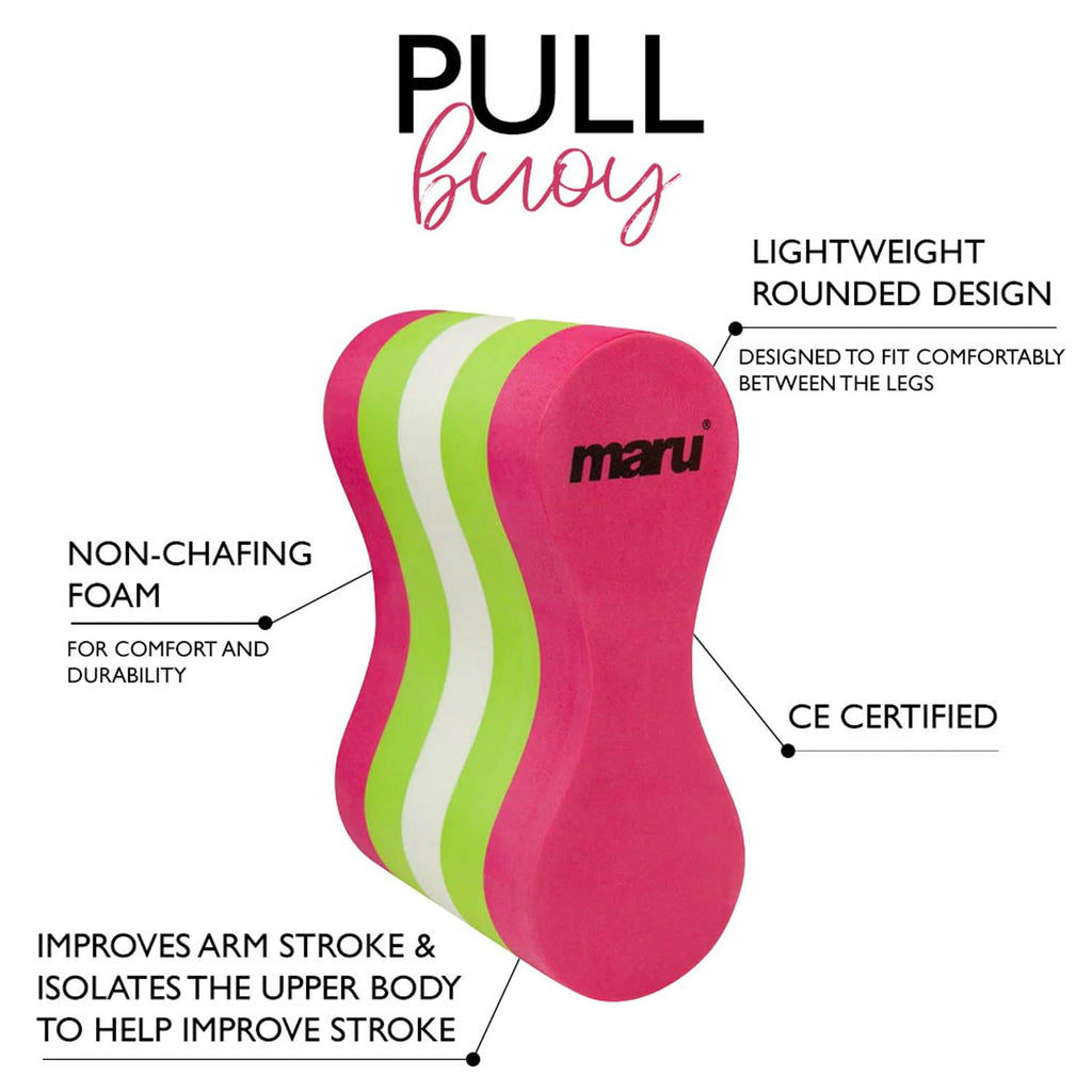 Maru Swimming Pull Buoy – Buoyant Foam Swimming Float – Improves Stroke Technique & Helps Strengthen Arms – Comfortable, Non-Chafing & Trusted by Coaches
