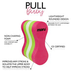 Maru Swimming Pull Buoy – Buoyant Foam Swimming Float – Improves Stroke Technique & Helps Strengthen Arms – Comfortable, Non-Chafing & Trusted by Coaches