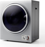 COSTWAY 1.5 Cu.ft. Portable Clothes Dryer,850W Compact Laundry Dryer,Silver