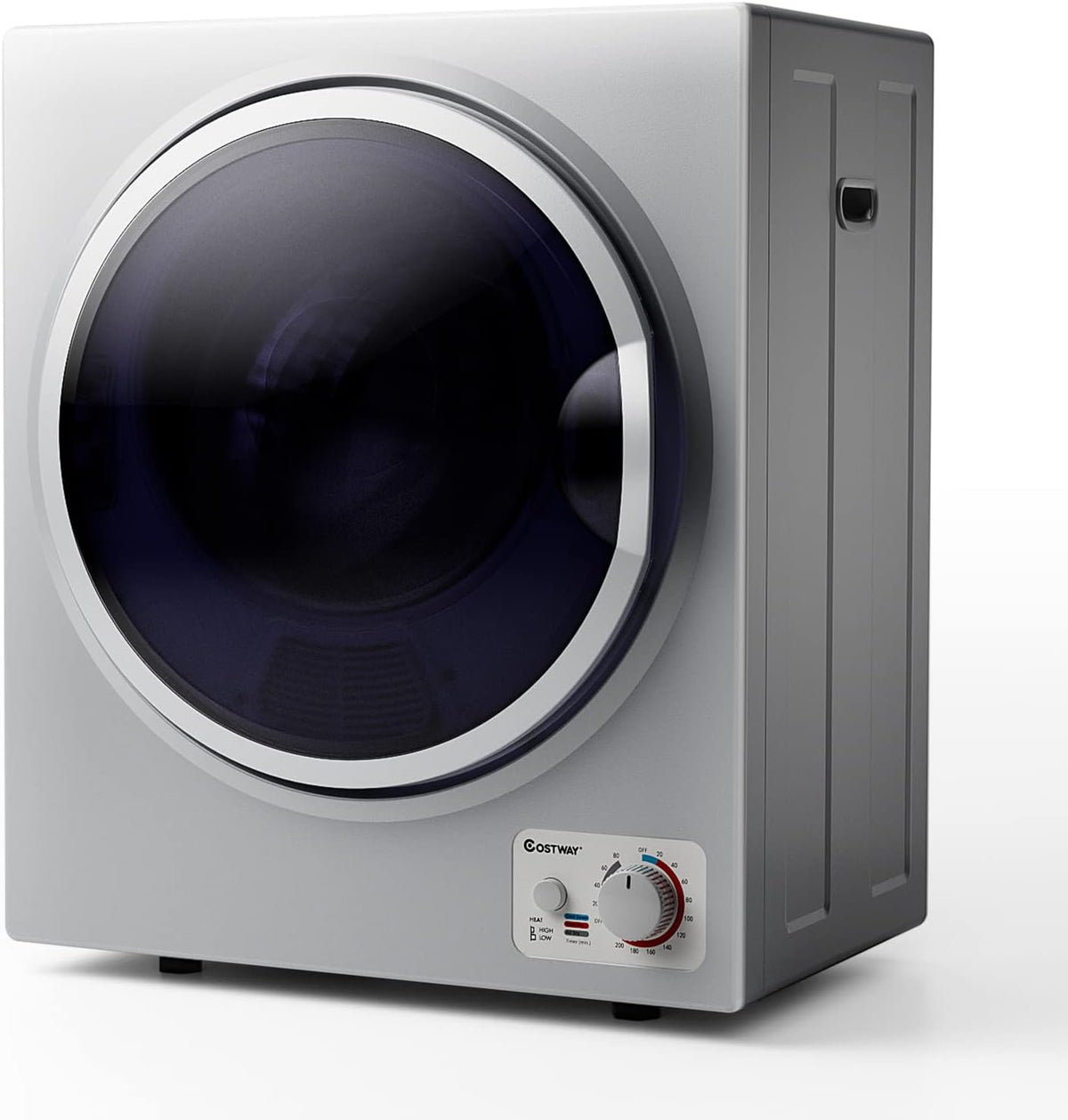 COSTWAY 1.5 Cu.ft. Portable Clothes Dryer,850W Compact Laundry Dryer,Silver
