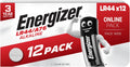 Energizer LR44 Batteries (12 Pack) - A76 Button Cell Battery