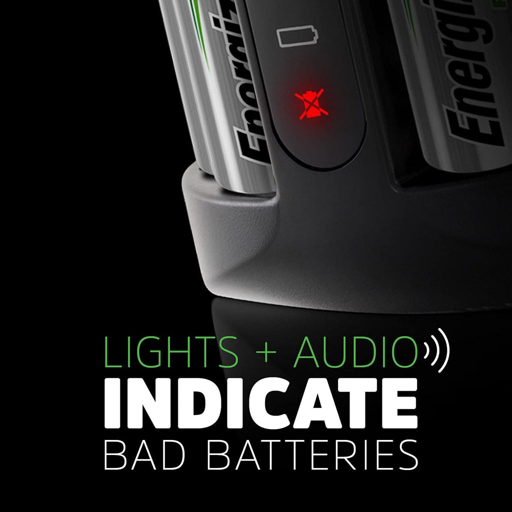 Energizer Recharge Pro Battery Charger + 4 AA Batteries Included 2000 mAh