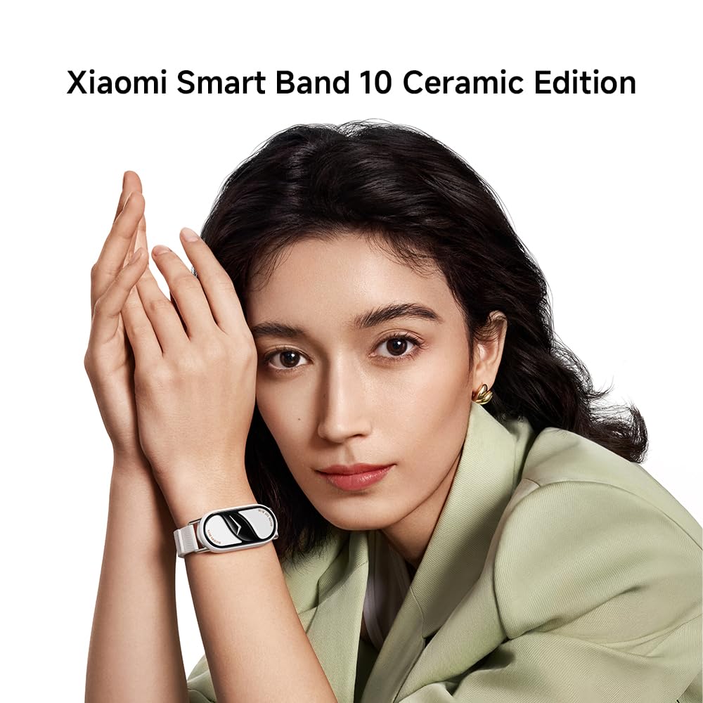 XIAOMI Smart Band 10, Fitness Tracker for Men Women, 21-day battery, White