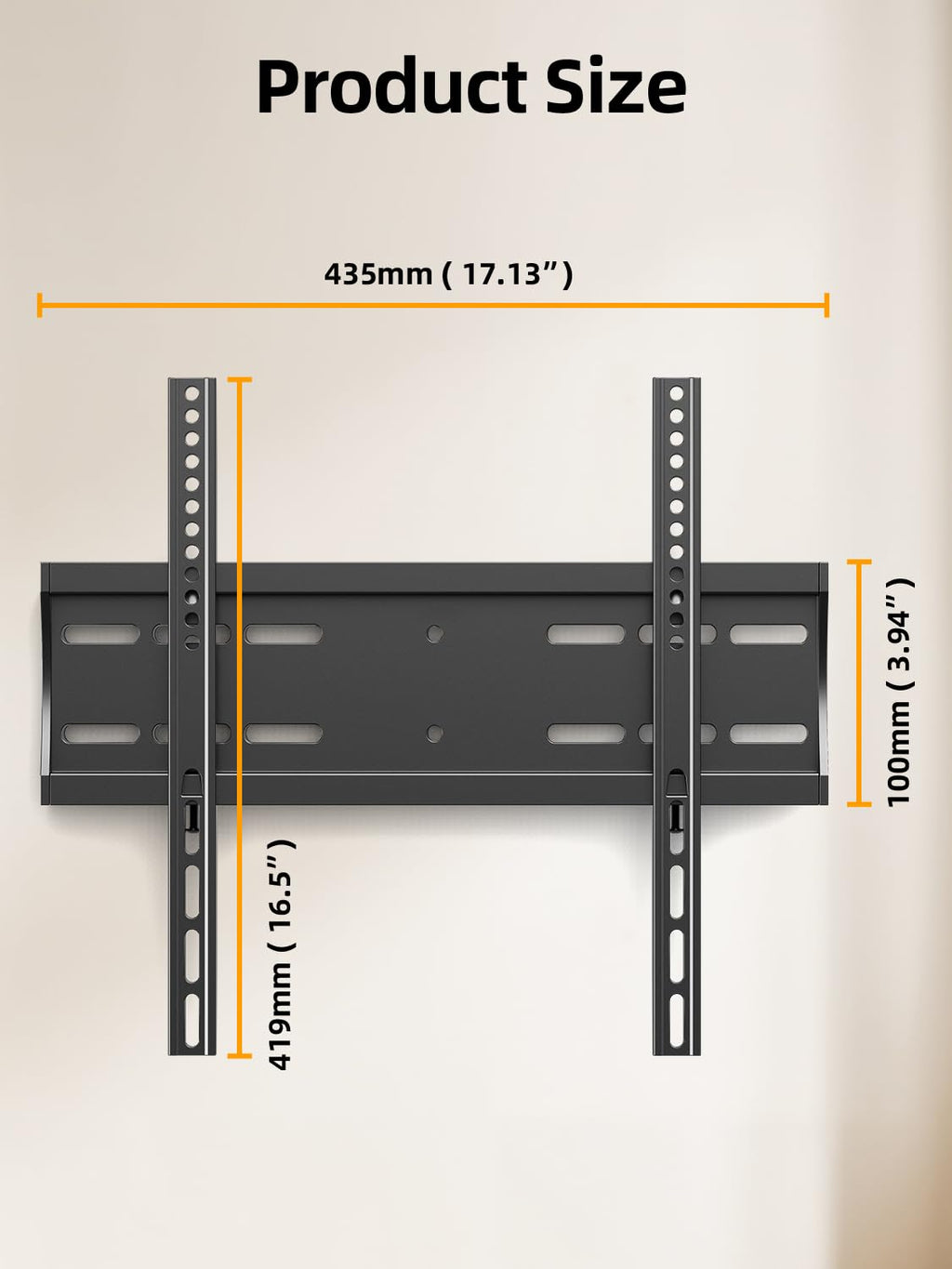 IWORBOARD 24 32 40 42 inch Fixed TV Monitor Wall Mount for 14-42 inch LED LCD Screen,Low Profile Small RV TV Mount, Easy Slim Flat Wall Bracket, Max VESA 200x200mm, 66lbs, Single Stud