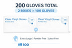 1ABOVE 100 Clear Vinyl Disposable Gloves Small, Powder-Free Latex-Free Ambidextrous Gloves for Food Handling Except Fatty Foods, Cleaning, Hairdressing, Beauty & Everyday Tasks