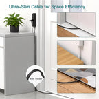 Flat Plug Power Strip, Ultra Thin Flat Extension Cord - 12 Outlets 3 Sides