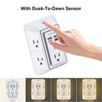 Surge Protector, QINLIANF 5 Outlet Extender with 4 USB Ports(2USB-C)