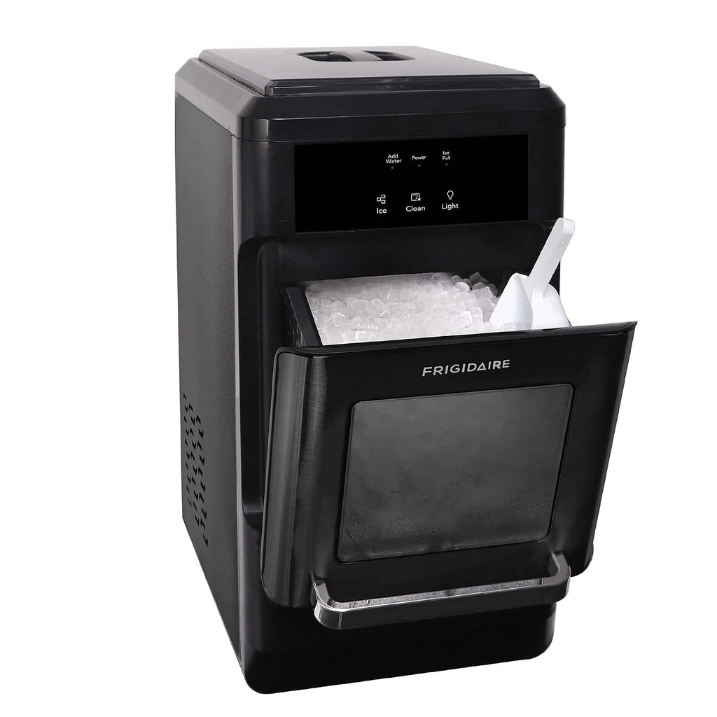 Frigidaire EFIC237 Countertop Crunchy Chewable Nugget Ice Maker, 44lbs per day, Black Stainless