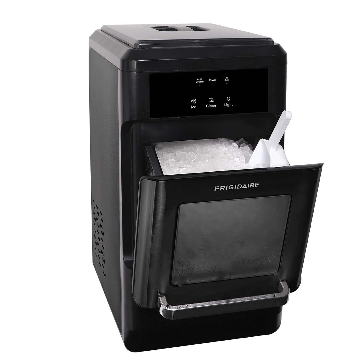 Frigidaire EFIC237 Countertop Crunchy Chewable Nugget Ice Maker, 44lbs per day, Black Stainless