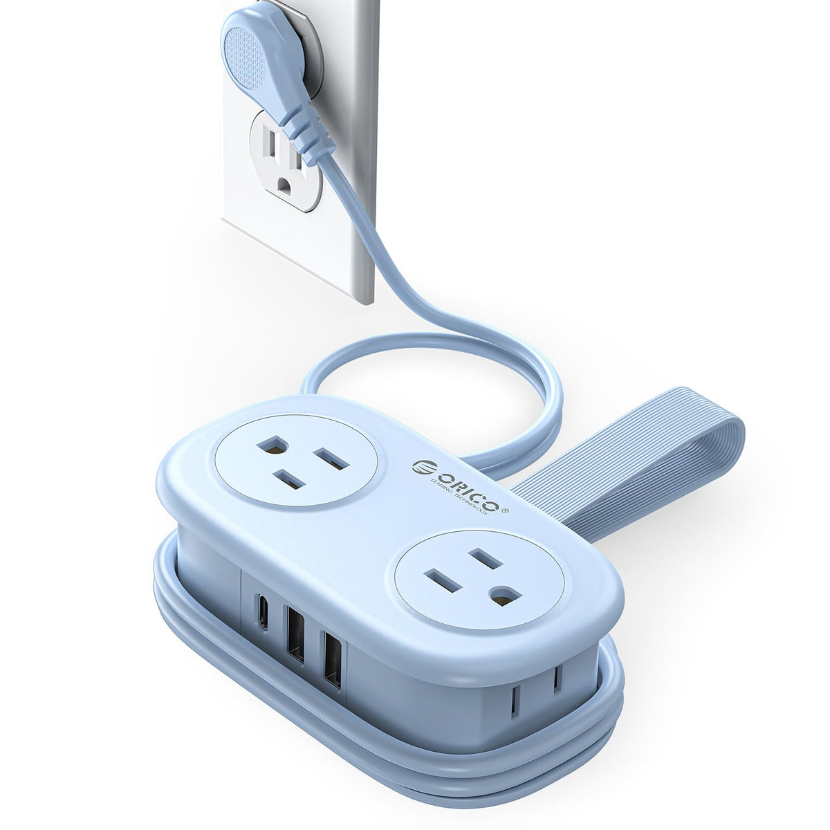 ORICO Cruise Approved Travel Power Strip, 4FT Wrap-Around Extension Cord