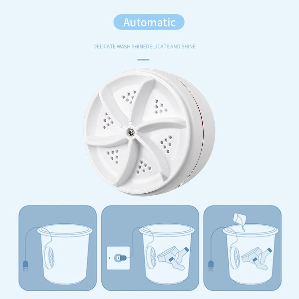 Mini Dishwasher & Washing Machine, Portable Usb Sink Washing Machine, White