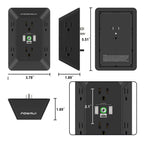Multi Plug Wall Outlet Night Light, POWRUI 6 Outlet Extender & 3 USB Ports