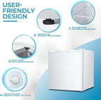 Electactic 3.2 Cu.ft Small Freezer, Mini Upright Freezer, White
