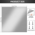 12"x29.5" Stainless Steel Backsplash - Ultra Flat & Easy to Clean, Protect Wall from Splash & Stain - Kitchen Stove Backsplash Panel for Oven & Range Hood with Pre-Drilled Holes