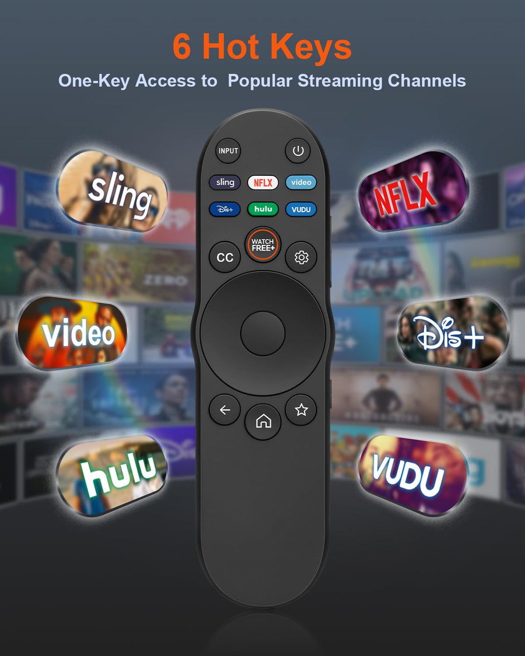 Universal Remote Control for Vizio Smart TV XRT270 XRT260 XRT140 XRT136 FHD 4K QLED UHD Smartcast Quantum Pro D/E/PX/P/M/V Series TV Remotes Replacement